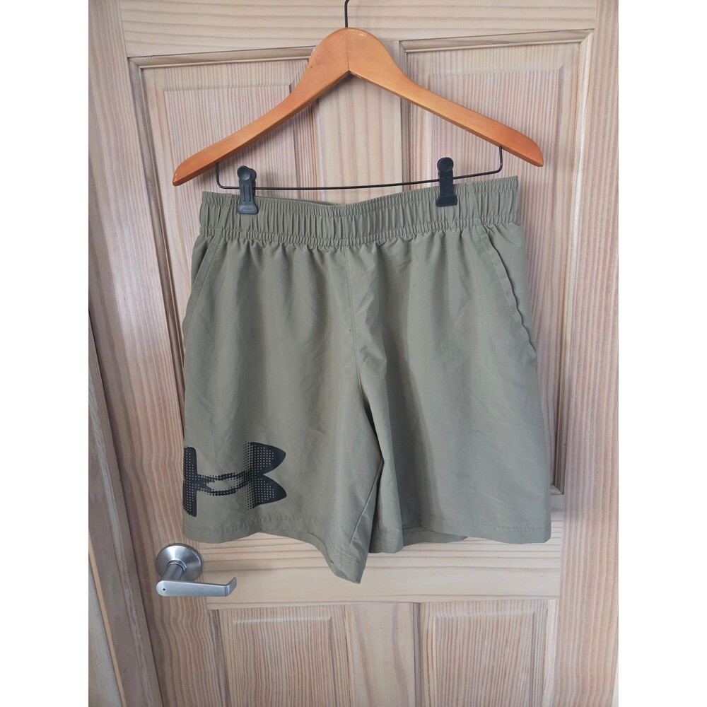 Under Armour Men's Tan Athletic Workout Shorts Athleisure Large